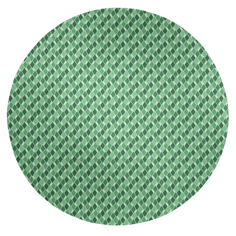 Chenille Geometric Indoor Rug, Round 5'