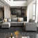 U shaped Corner Modular Sectional Reversible Sofa Couch with Storage Seat