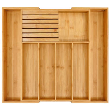 10 Compartment Bamboo Organizer- Desk Caddy-Bathroom Countertop