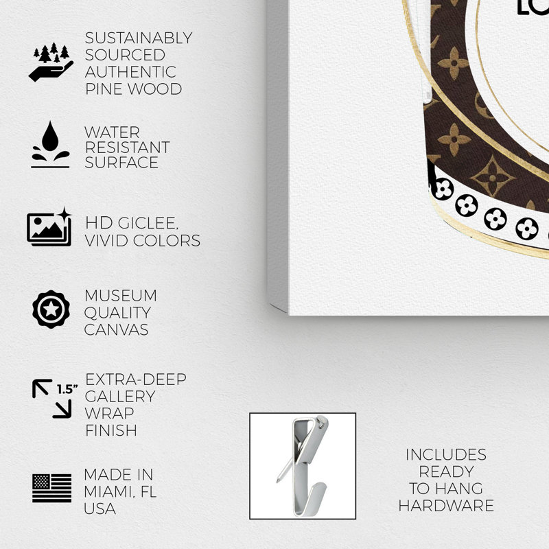 Luxurious Paint Can II - Graphic Art on Canvas, Wrapped Canvas, 12" H x 12" W