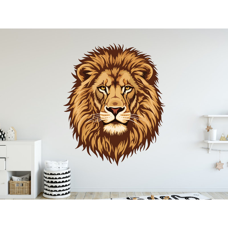Autocollants muraux lion I Décoration murale animal I Art mural safari I Autocollants muraux de salle de bain animaux amoureux vinyle