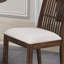 Ensemble de 2 chaises de salle à manger rustiques, chaises d'appoint de style campagnard avec dossier à lattes, siège rembourré, finition en bois patiné, assemblage facile