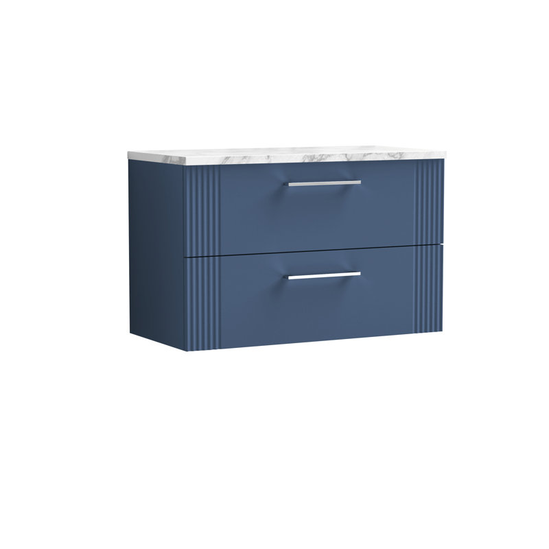 Deco 31.69cm Single Bathroom Vanity Base Only, Satin Blue