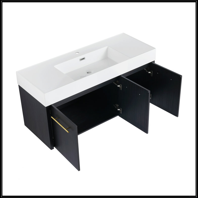 Meuble-lavabo mural 48 po avec lavabo, 48"