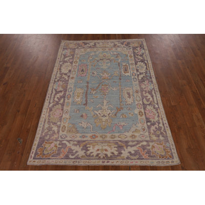 Tapis bleu clair Oushak