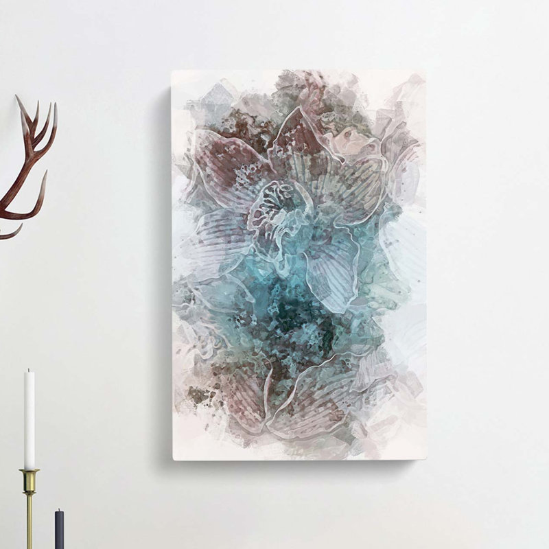 Orchid Flowers In Abstract - Wrapped Canvas Painting, 50cm H x 35cm W x 3cm D