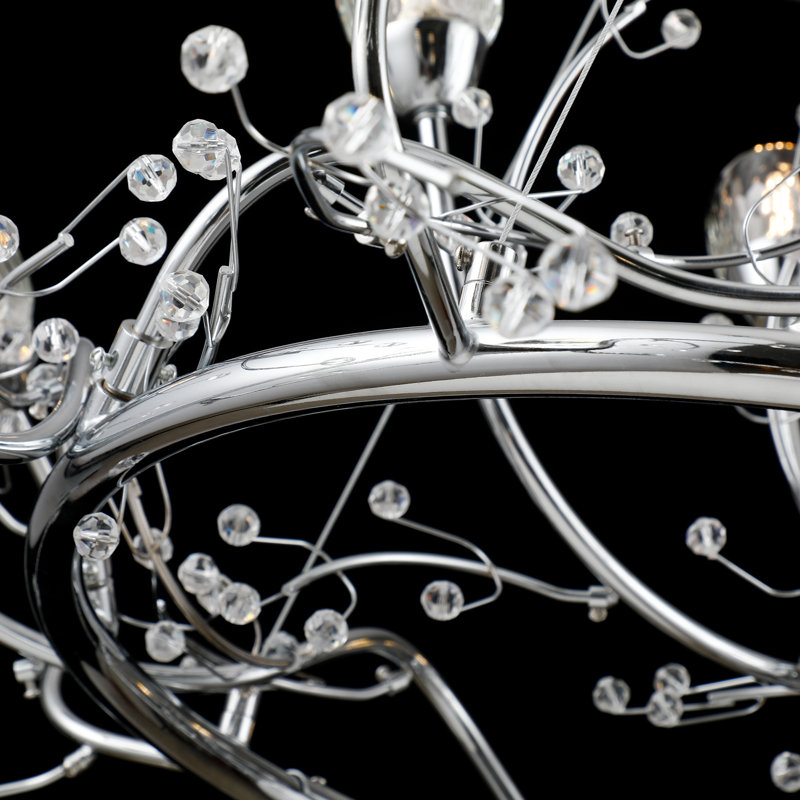 Lampe lustre géométrique à 12 lumières à intensité variable