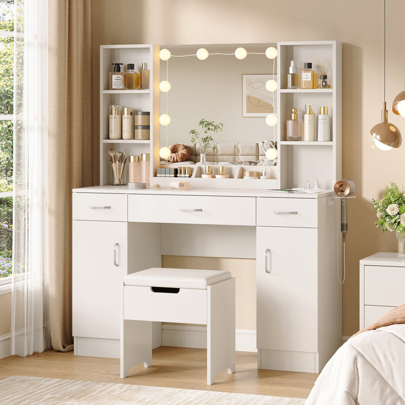 Coiffeuse, Blanc
