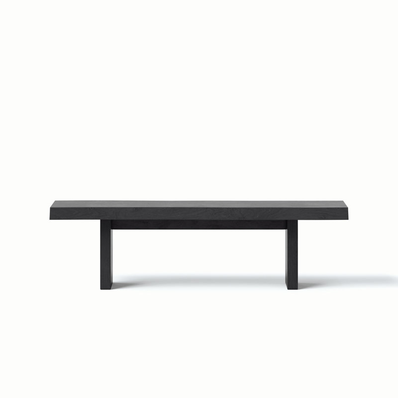 Brooks Bench, Ebonized, 18" H x 102" W x 15" D
