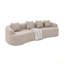 Canapé modulaire incurvé modulaire en tissu de laine d'agneau, style minimaliste moderne, comprimé (aucun assemblage requis), confortable pour le salon et la chambre à coucher-1253592296