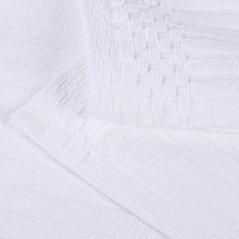 Ruvins 12 Piece 100% Cotton Towel Set, White