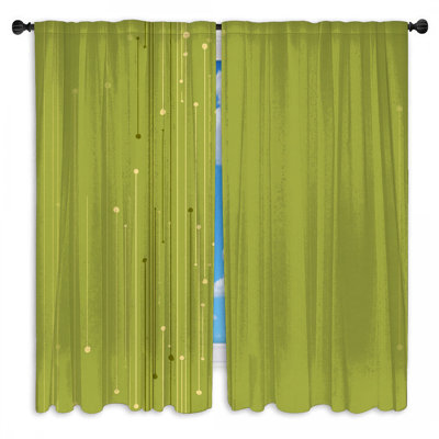 Rideaux abstraits abstraits et transparents - 2 panneaux