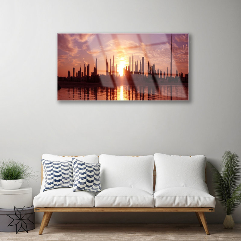 City Houses - Unframed Photograph on Glass