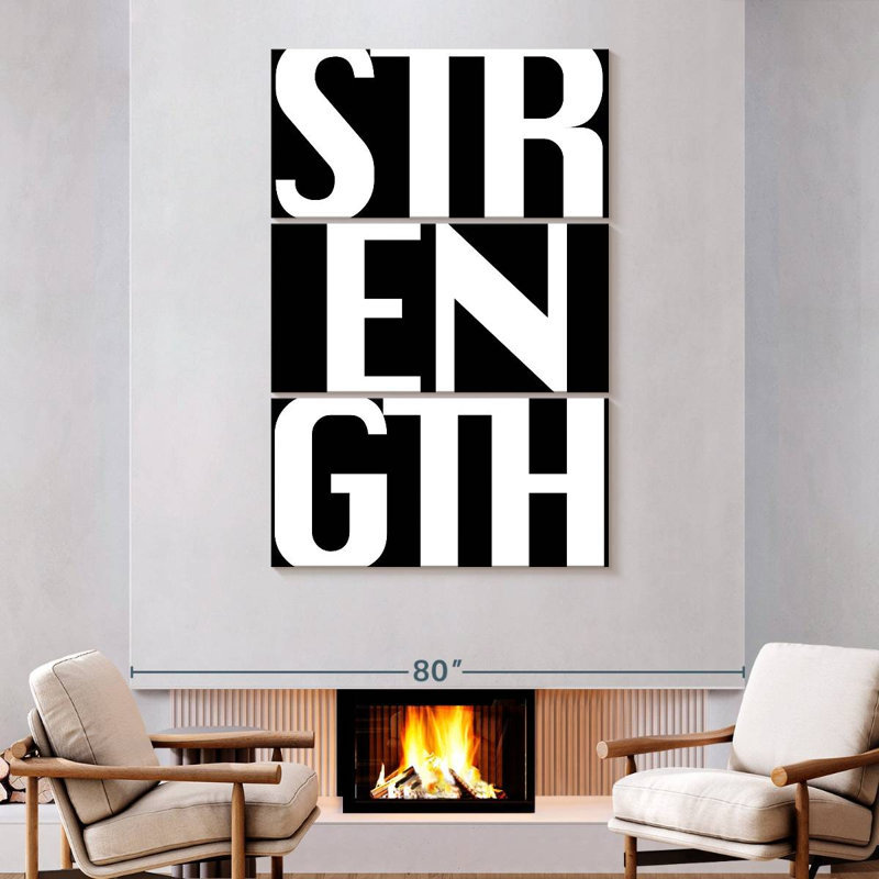Strength Typography, 74" H x 48" W
