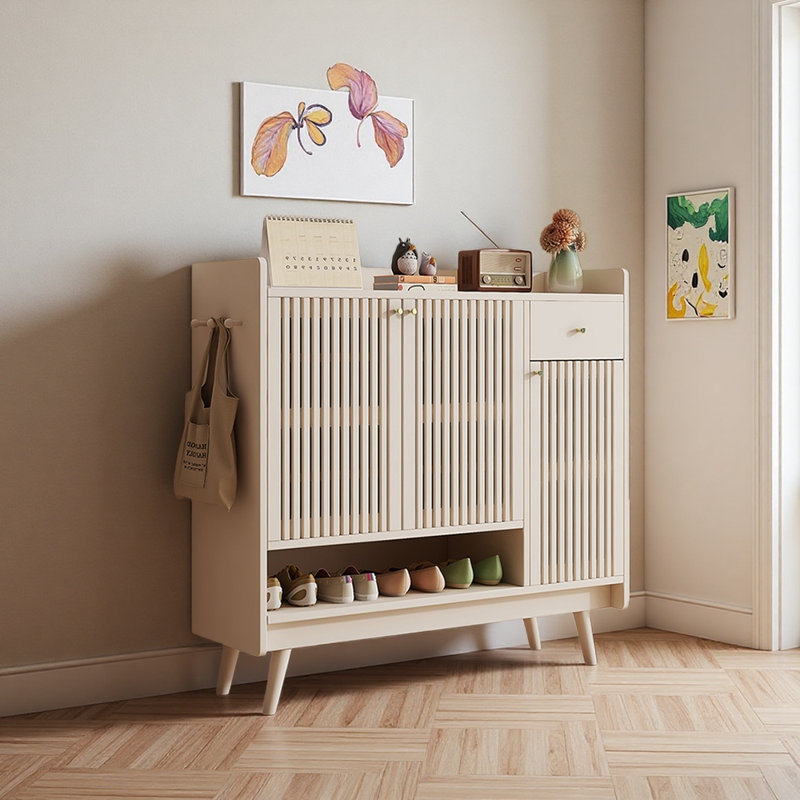 Rangement de chaussures simple à la maison, Crème, crème, 41.34" H x 47.24" W x 13.78" D
