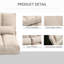 Fauteuil-lit ajustable - pliant avec 2 coussins, beige, structure, plancher de charme peu encombrant, convertible et robuste, solide et stable