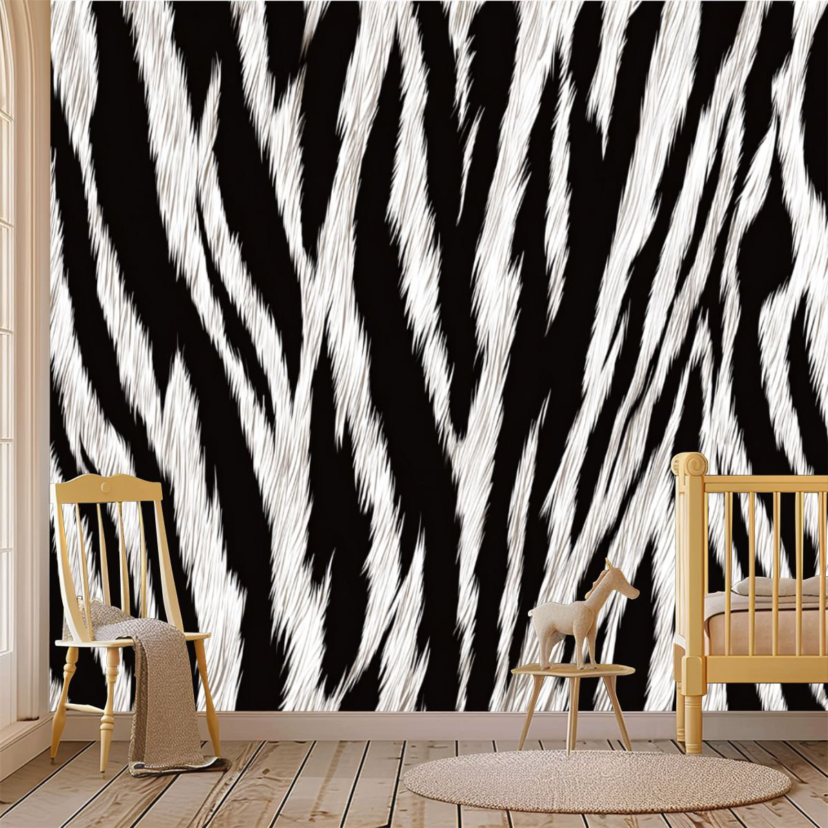 Rosdorf Park Peel and Stick Wallpaper Wall Mural stripe animals jungle ...
