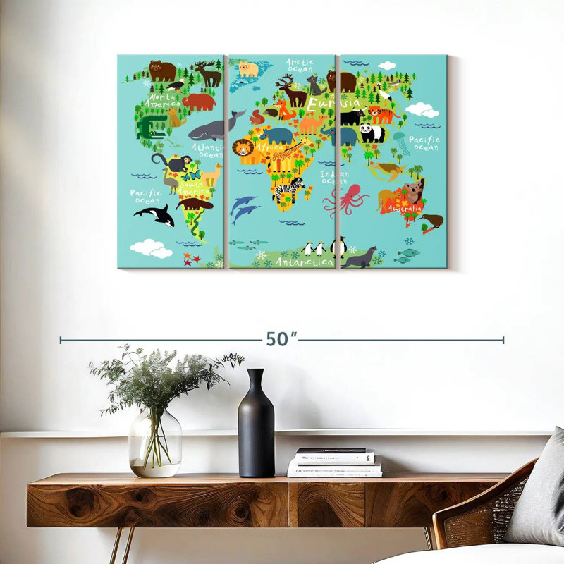 Carte du monde Aliaz Kids Haven, H 24 po x l 38 po