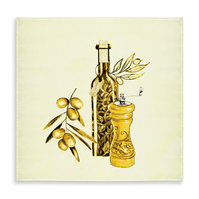 Olive Oil and Pepper Tablecloth - Indoor/Outdoor Home Decor