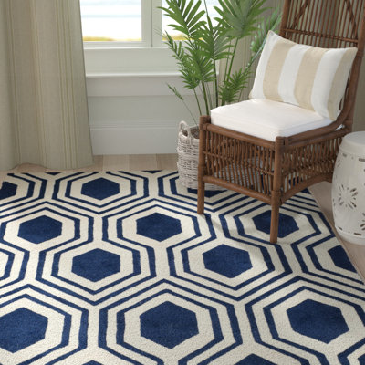 Deedie Hand Tufted Wool Geometric Rug