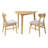 Modern Triangular Table Set with Curved Chairs-1524728153