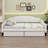 Upholstered Tufted Daybed With Two Drawers