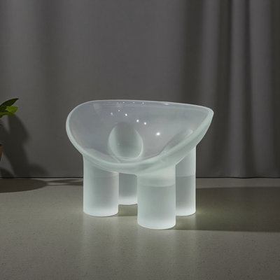 Luxury Transparent Resin Elephant Leg Chair
