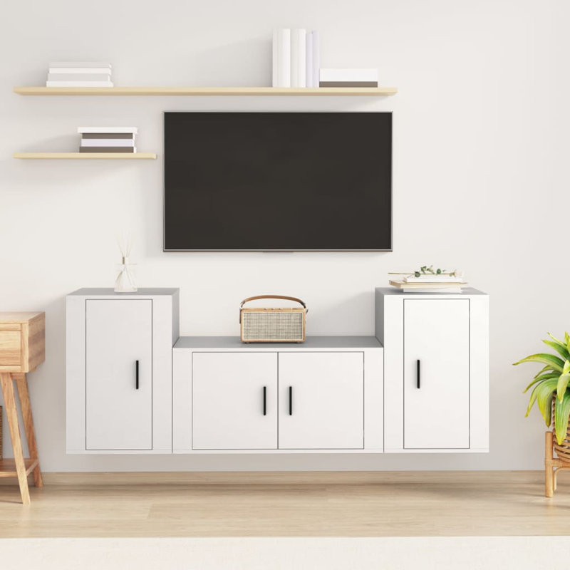 Avalene TV Stand for TVs up to 65", White, 15.8"H x 31.5"L x 13.6"W