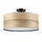 18 In. 4-light Wood Veneer Drum Ceiling Light Semi Flush Mount-1954244117
