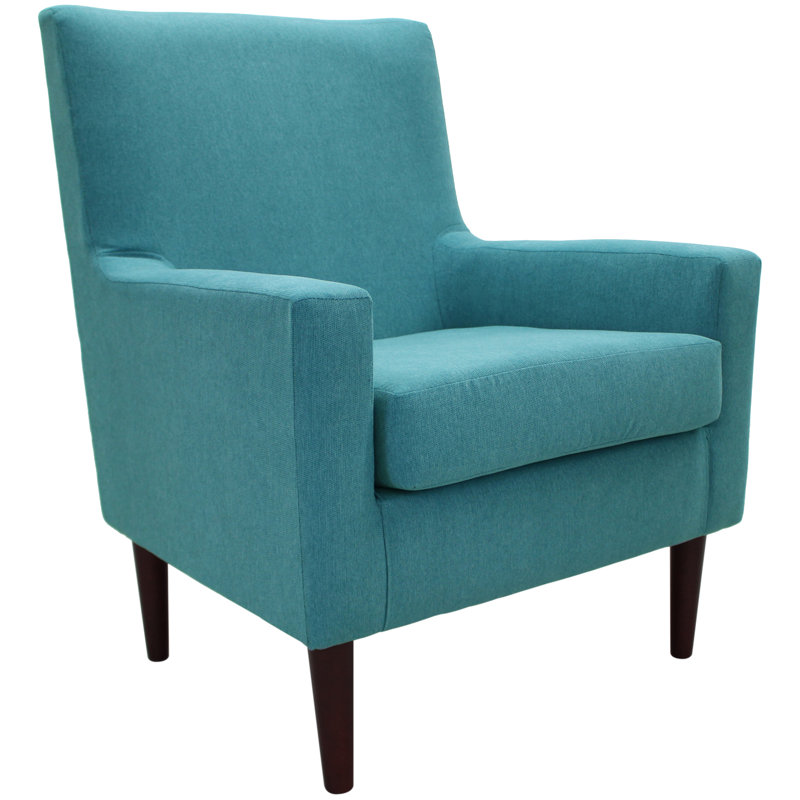 Donham Upholstered Accent Chair, Toulan Turquoise Twill