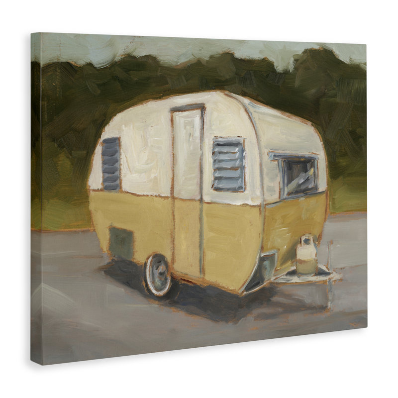 Art mural rétro sur toile Camper, conception par Ethan Harper, H 16 po x l 20 po