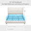 LED Bed Frame with Galaxy Projector, Charging Station, 52" Tufted Upholstered Headboard & 2 Drawers-1924085423-1924085416