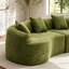 Canapé incurvé modulaire sans os, canapé-lit en chenille haute densité, sans assemblage-1417363081