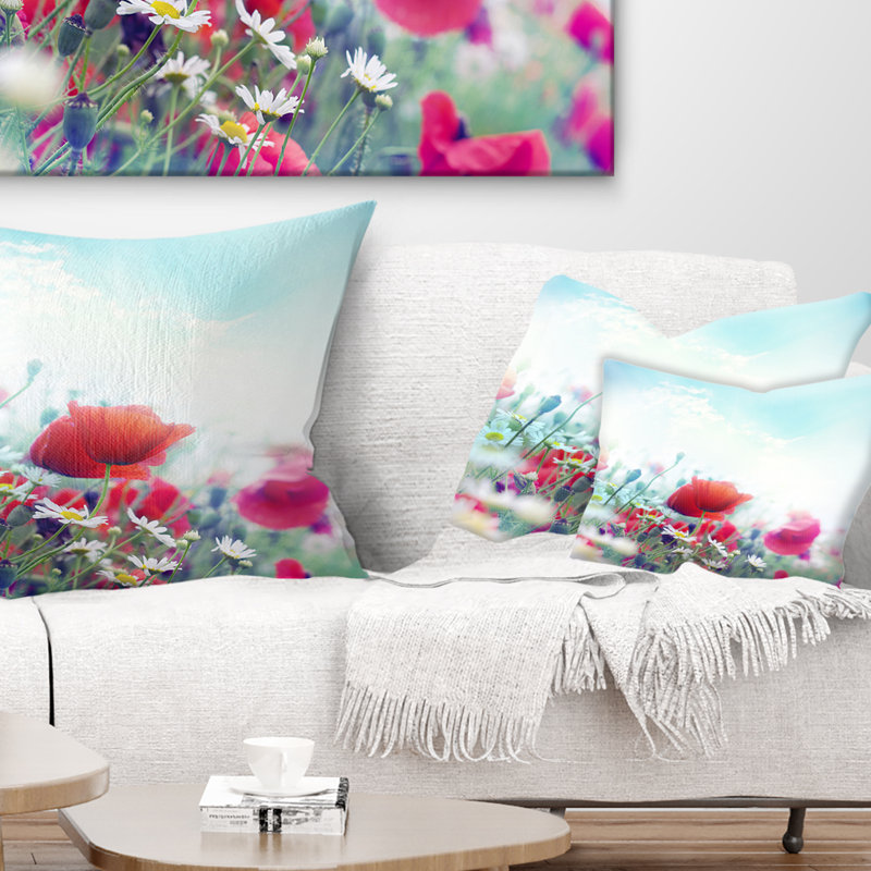 Coussin lombaire floral