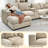 Cloud Modular Sectional Sofa Upholstered Deep Seat Couches With Cupholder Console With Usb Port & Storage Box And An Ottoman-999614808