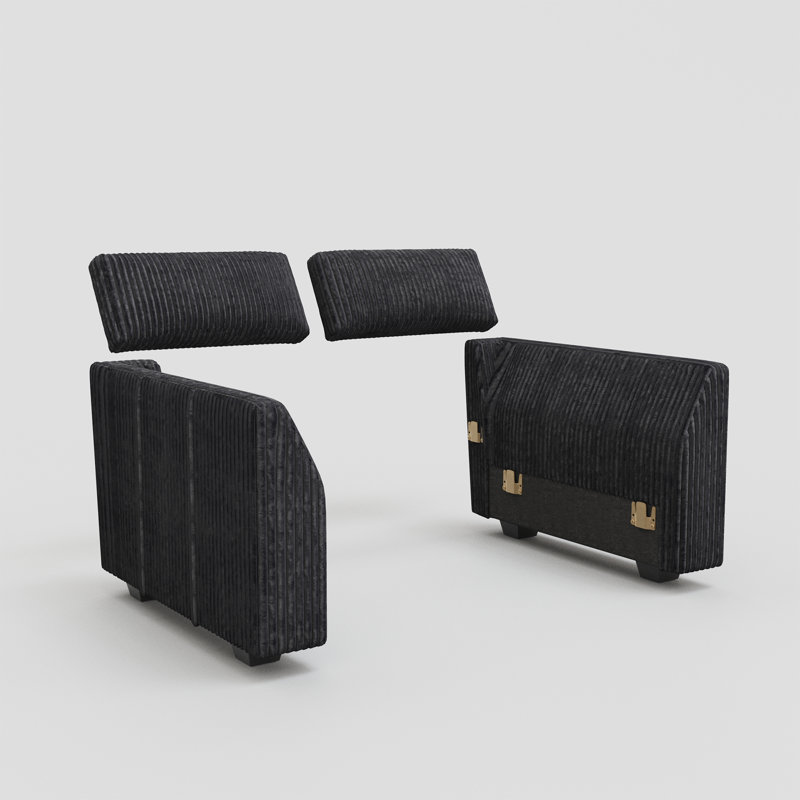 Canapé modulaire Caryn, Noir