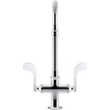 Triton Bowe 1.0 GPM Monoblock Gooseneck Bathroom Sink Faucet with Aerated Flow and Wristblade Handles, Drain Not Included