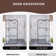 Hilma 34 In. W X 72 In. H Fixed Framed Shower Door In Matte Black Finish With Patterned Glass