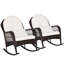 Chaise berçante en osier avec coussins Florastine-1519802676