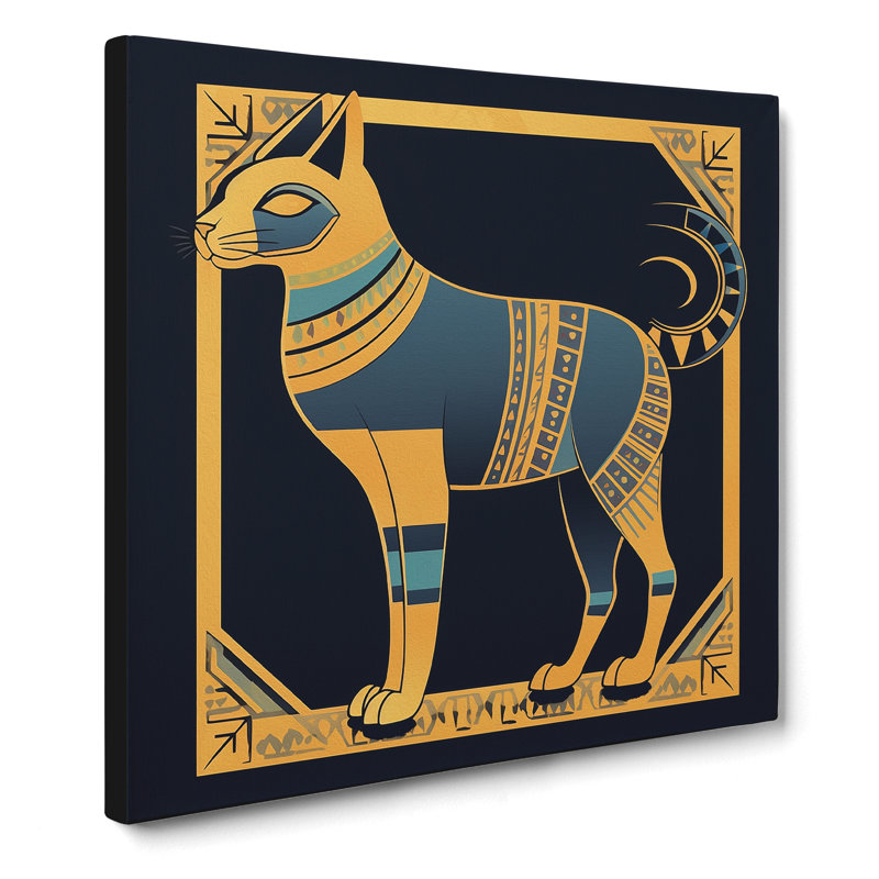Egyptian Cat Art Deco No.2 - Print