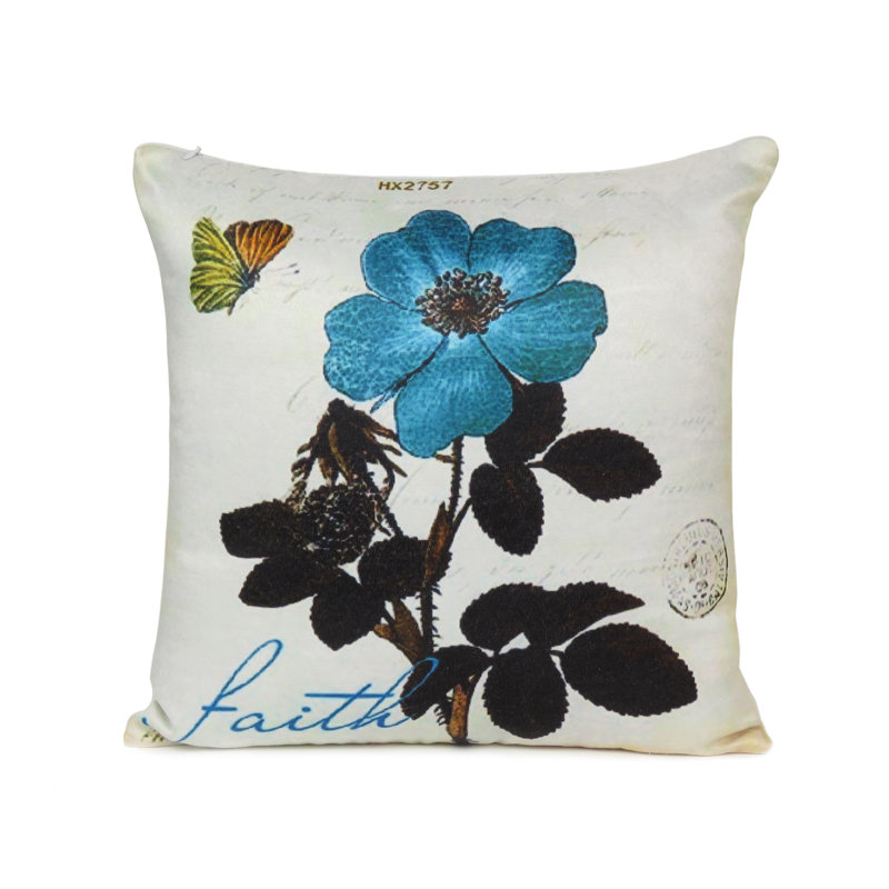 Floral Pillow Cover, 20" x 20"