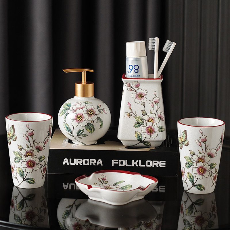 Ceramic Bathroom Accessories Set