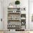 Bohemia Style Shoe Cabinet With 3 Rattan Flip Drawers, 3 Square Shelves And 1 Storage Drawer And Key Hooks-175164029