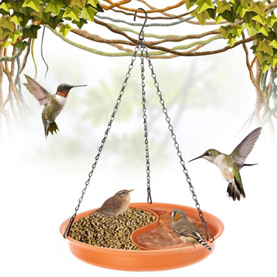 Hanging Bird-Feeder Bird Bath Bowl Hanging Water Feeder