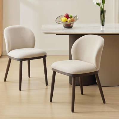 Upholstered Linen Lounge Chair