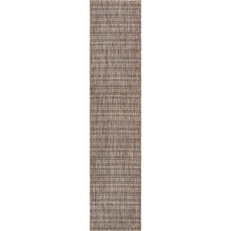 Outdoor Glimmer Area Rug Light Brown Color, Runner 2'7" x 12'