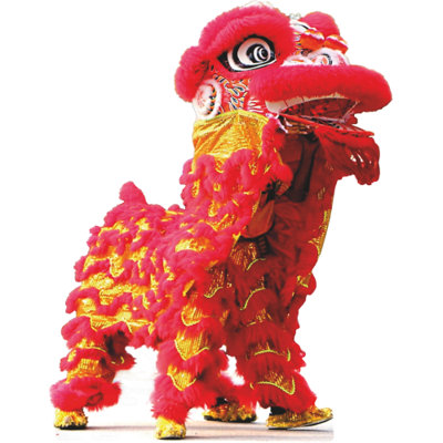 SC2532 Chinese New Year Dragon Red Cardboard Cutout Standee Standup