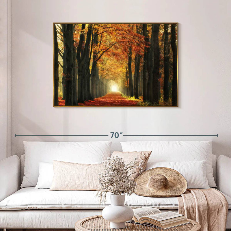 In Love With Fall Again, Cadre flottant doré, 43 po x 29 po
