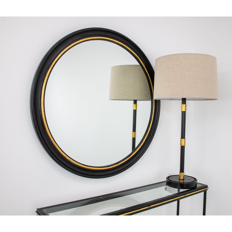 Ivian Table Lamp, Black/Gold Leaf