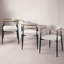Ensemble de 2 chaises d'appoint à finition lin-798110971